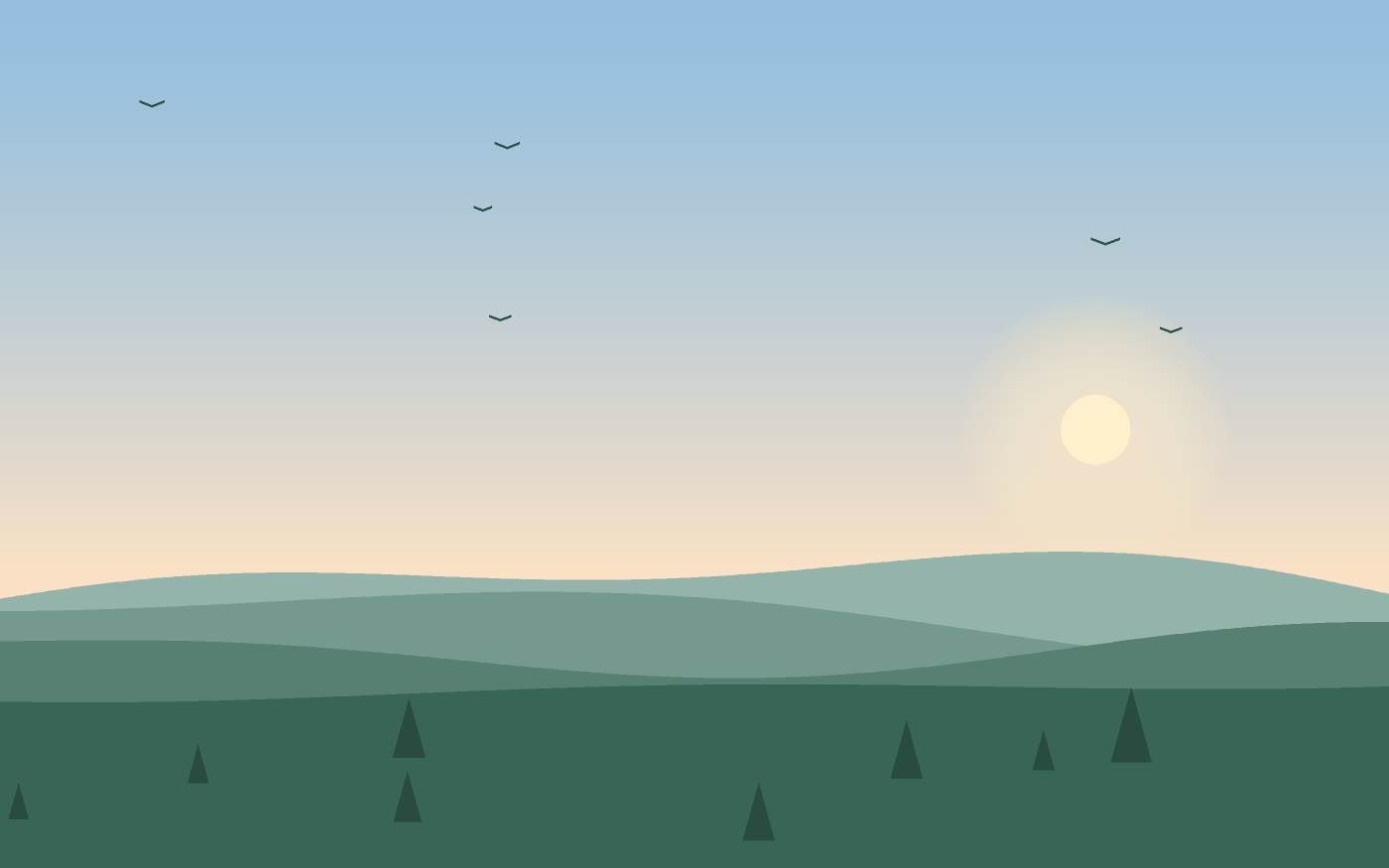 Illustrazione di un paesaggio